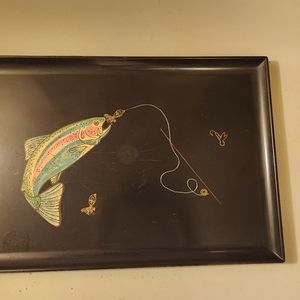 Vintage tray with Inlayed art